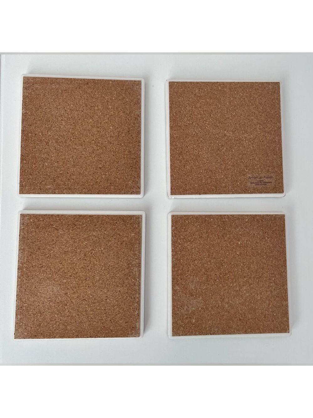 NWT American Atelier Wine Sentiments Set of 4 Ceramic Coasters - Picture 4 of 9